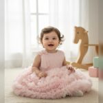 Twirl-Time taupe frock (Cream)