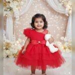 Crismon blossom party frock (red)