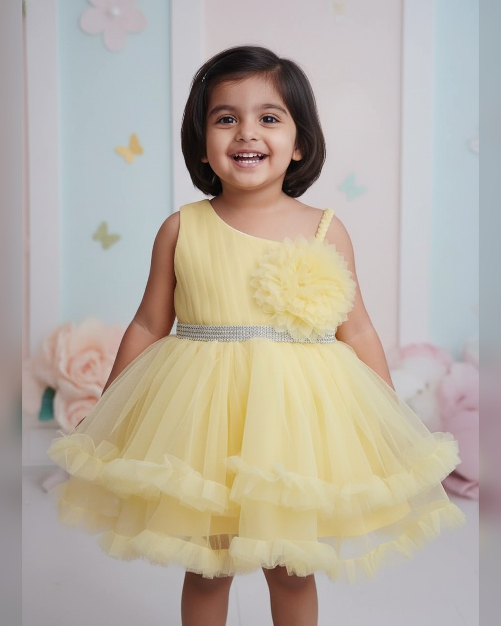 1764675608_gemini-edit-1764572165779.jpg Lemon sunshine princess party frock (yellow) - Image 1