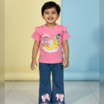 Baby girls Bobdog printed t-shirt with denim set / casual wear / 2pcs (pink)