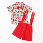 Baby boys christmas morning tree twinle set