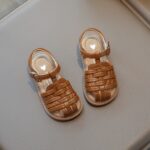 Light Brown  Baby Sandals with Ankle Strap