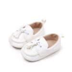 White Tassel Baby Loafers