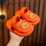 Orange Bear Baby Clog Sandals
