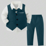 2pcs Gentleman Suit: Plain Vest And Long Pants, Fashion Suitable For Birthday Party, Evening Party, Performance, Wedding