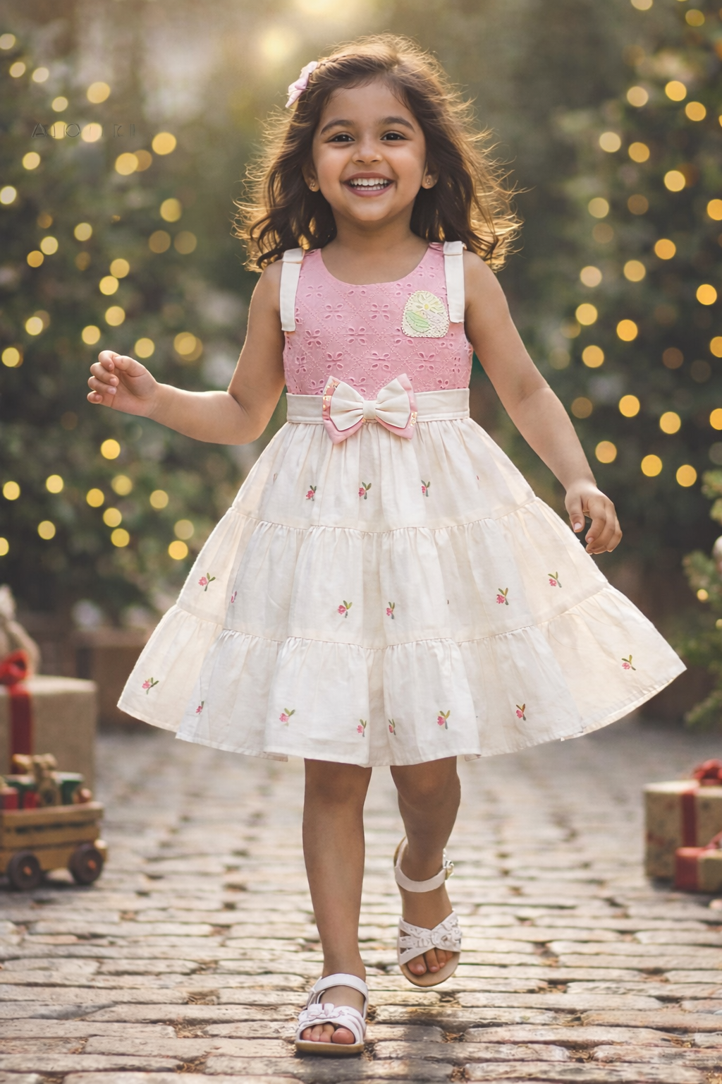 1773297953_chatgpt-image-mar-12-2026-12-10-59-pm.png Pastel Pink Bow Tulle Embroidered Toddler Gown - Image 1