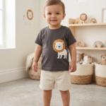 Charcoal lion short set / 2 PC