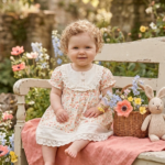 Toddler floral lace frock