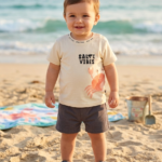 The Little crab beach day outfit tshirt with short