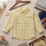 Yellow Checkered Boys Button-Up Shirt