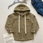 Olive Green Boys Hooded Jacket