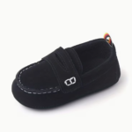 Black Summer Children's Toddler Shoes for Boys and Girls, Flat-soled Plain-colored Wrestling Shoes