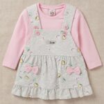 Baby girls long sleeve casual frock (2pcs)