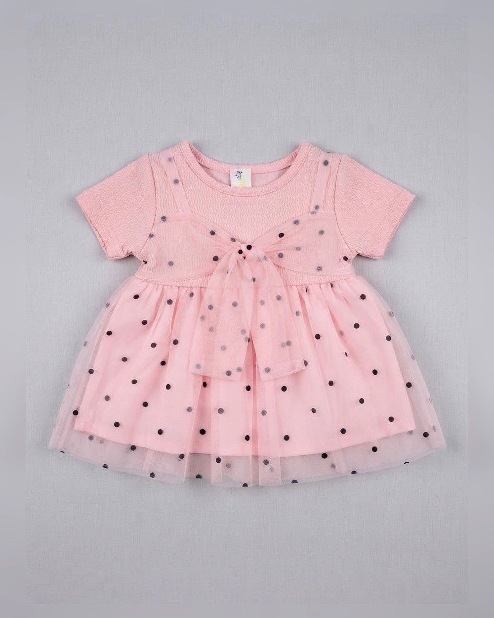 55-10273-1.jpg Girls Pink Polka Dot Party Dress - Image 1