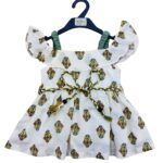 Girls White Floral Casual Dress