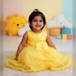 Girls Yellow Bow Party Dress
