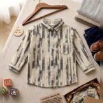 Unisex Beige Brushstroke Long Sleeve Shirt