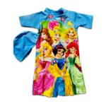 Girls Blue Princess Character Swimwear