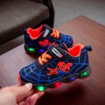 Boys Blue Spider Web Light-Up Shoes