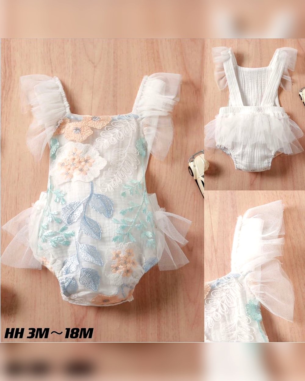 cute-and-simple-onsie-8454.jpg Girls White Floral Embroidered Party Romper - Image 1