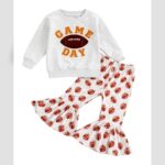 Unisex White Football Graphic Sweatshirt & Pants Set