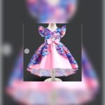 Girls Pink Floral Party Dress