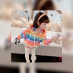 Girls Multicoloured Striped Hoodie