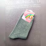 Unisex Grey Solid Socks