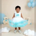 Girls White Floral Tulle Party Dress