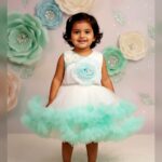 Girls White Floral Party Dress