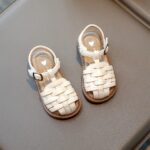 Unisex White Woven Casual Sandals