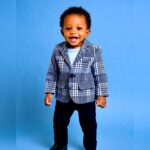 Boys Blue Plaid Formal Blazer