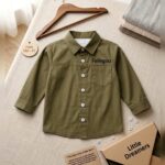 Unisex Green Casual Shirt