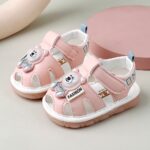 Unisex Pink Bear Design Sandals