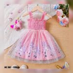 Girls Pink Unicorn Party Dress