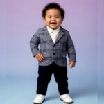 Boys Grey Checked Formal Suit