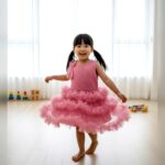 Girls Pink Bow Party Dress