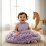 Girls Purple Embellished Party Dress