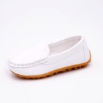 Unisex White Textured Casual Shoes
