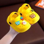 Unisex Yellow Cartoon Strap Shoes
